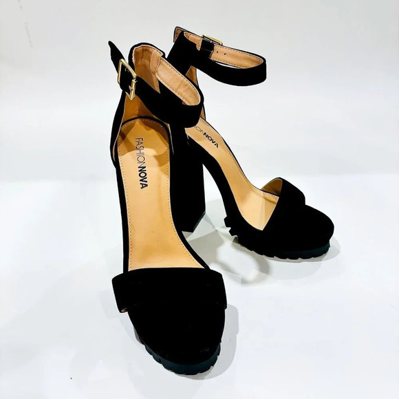 FASHION NOVA Above All Odds Black Heeled Sandals - Picture 5 of 7